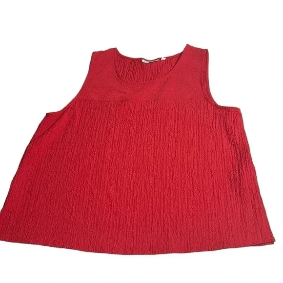 HABITAT. XL. Red tank top,textured,scoop neck,summer,coastal,festival,casual - Picture 5 of 13